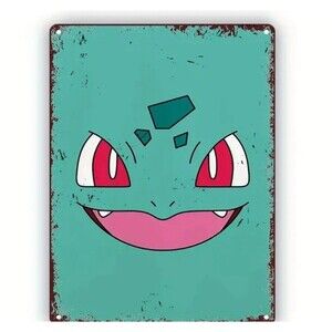 Pokémon bulbasour character metal poster